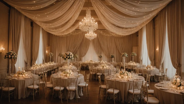 accrocher des tentures pour mariage