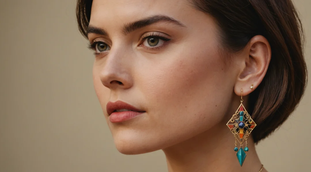 boucles d'oreilles asymétriques tendance